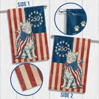 Flagwix Wrapped in Glory Cat Garden Flag - 250th Anniversary Patriotic Paw Prints Betsy Ross Flag Decor