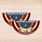 Personalized 250 Years of Freedom Fan Flag, Patriotic Eagle Custom Name Semiquicentennial Flag