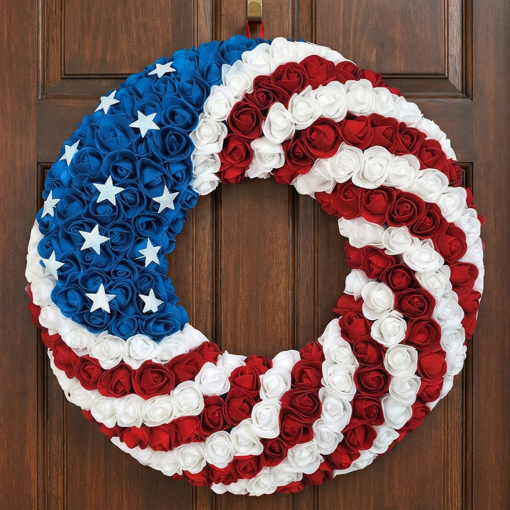 Patriotic Front Door Wreath for 250 Years of America Decoration
