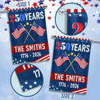 Personalized 250 Years of Freedom 1776 2026 American Flag, Custom Name
