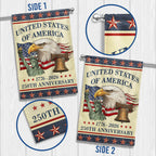 Vintage Americana Patriotic United States 250th Anniversary Flag