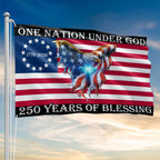 One Nation Under God, 250 Years Of Blessing 250 American Grommet Flag