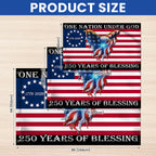 One Nation Under God, 250 Years Of Blessing 250 American Grommet Flag