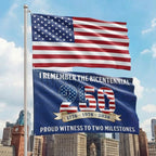250th Anniversary US Flag, Proud Witness To Two Milestones Grommet Flag