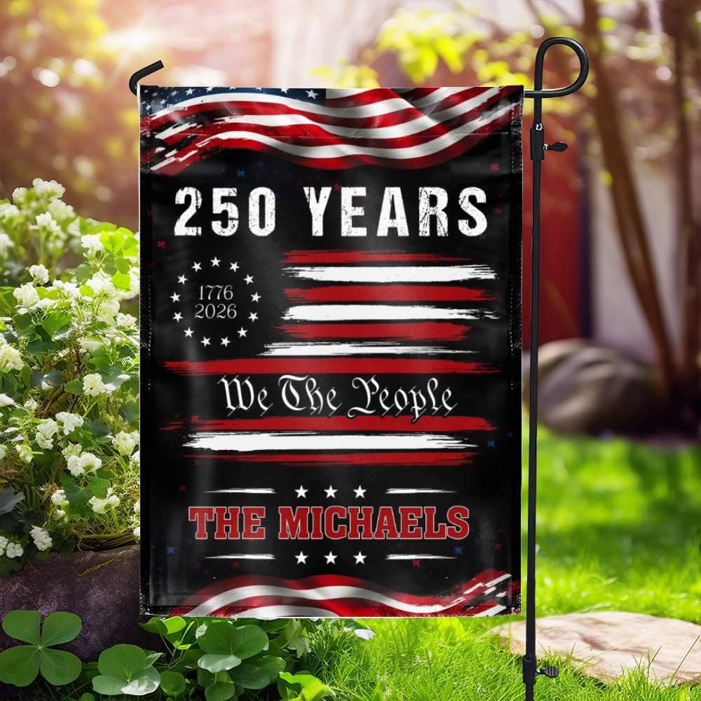 Personalized 250 Years of Freedom Semiquincentennial Decor, 1776 2026 Custom American Patriotic Flag