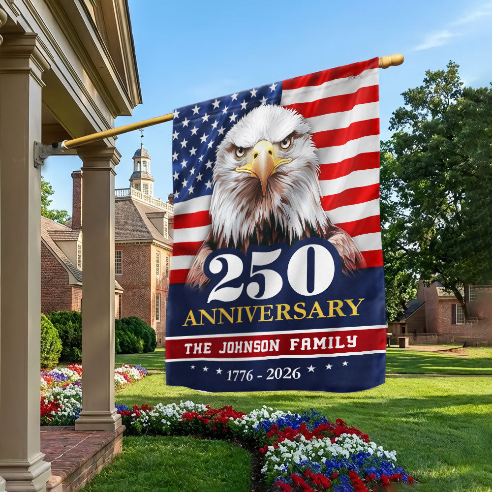Personalized 250 Anniversary 1776 2026 USA, Patriotic Eagle Custom Name 