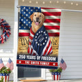 Dog American Flag, Personalized 250 Years of Freedom Golden Retriever Flag