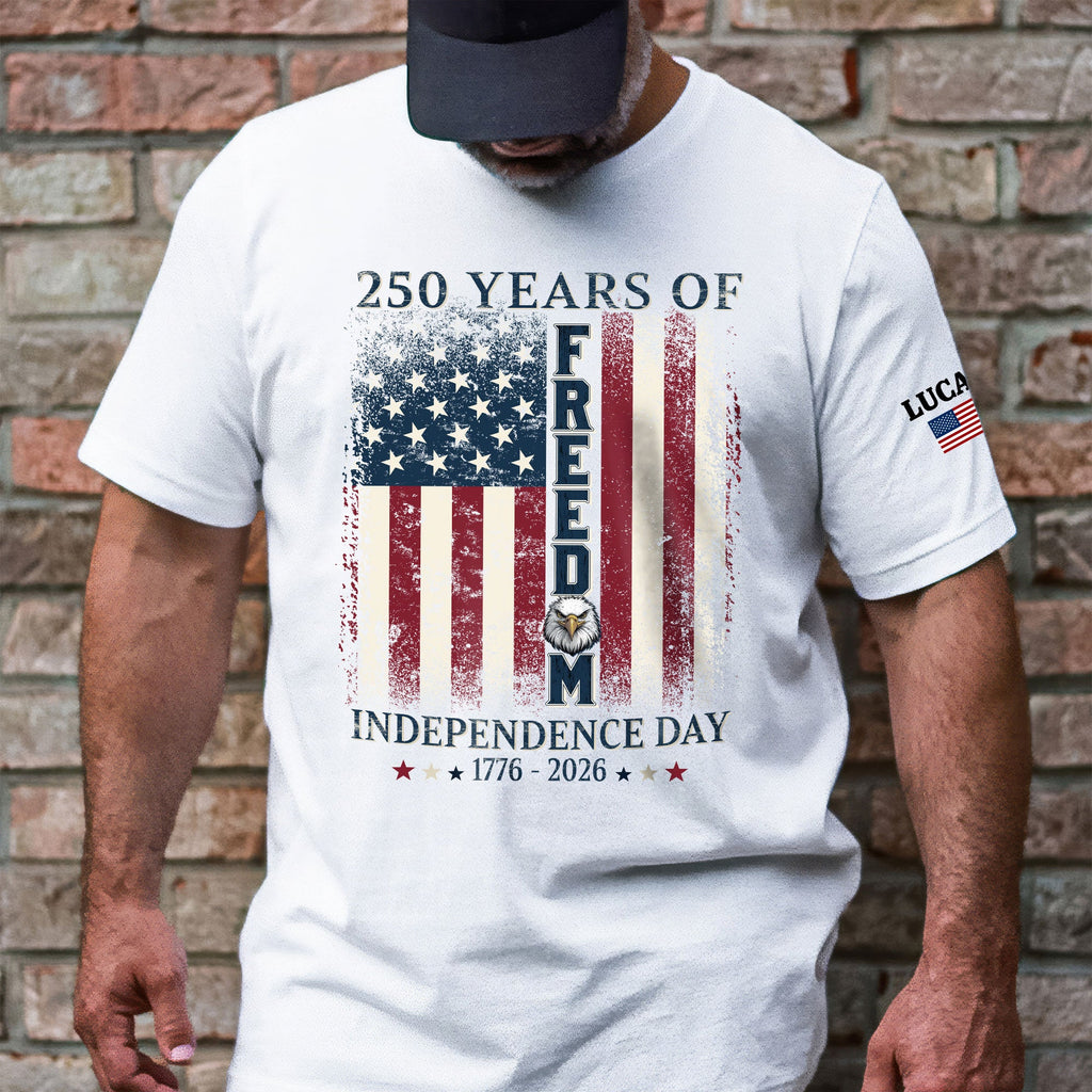 250 Years of Freedom Personalized Shirt, Independence Day Eagle T-Shirt