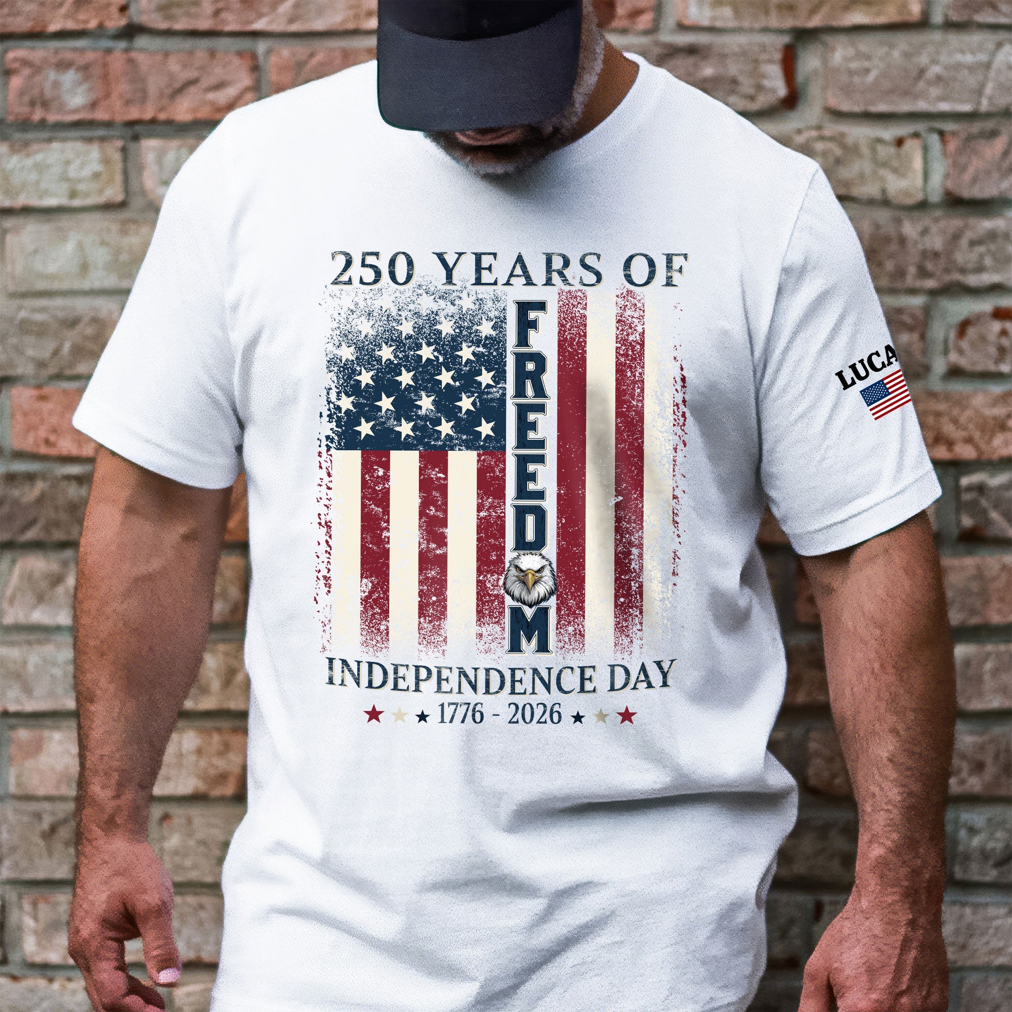 250 Years of Freedom Personalized Shirt, Independence Day Eagle T-Shirt