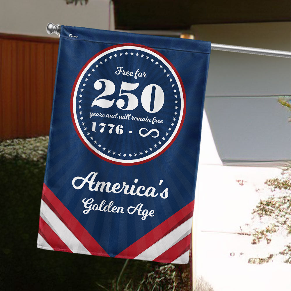Flagwix American Flag - Flagwix America 250th Anniversary Golden Age Canvas Flag