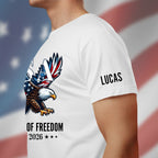 USA 250 Years of Freedom Personalized T-Shirt | Bald Eagle Patriotic Tee