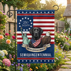Patriotic Labrador Retriever American Flag, 250 Years Semiquincentennial Flag Decor for Dog Lovers