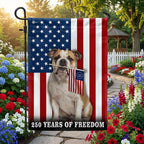 Dog American Flag, 250 Years of Freedom Patriotic Bulldog US Flag