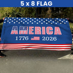 250th Anniversary Grommet Flag - 4th of July 2026 Decorative Flag