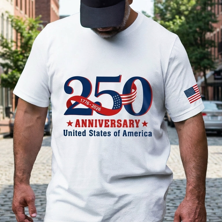 Patriotic 250 Years T-shirt, United States of America 1776 2026 Tee