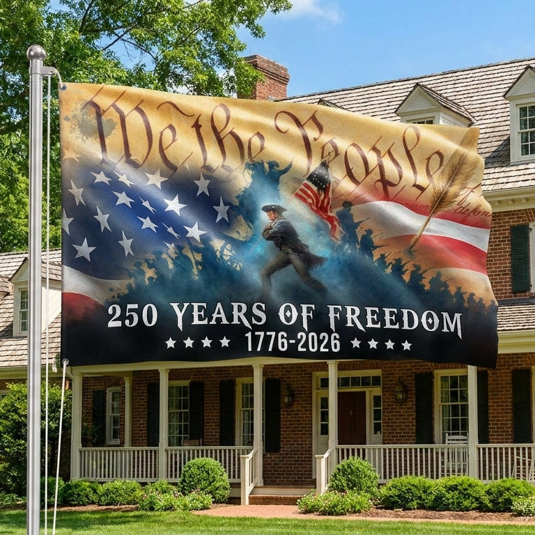 250 Years of Freedom Revolution Flag, American We The People 1776 2026 Grommet Flag