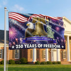 250 Years of Freedom Flag, 4th of July Patriotic Grommet Flag