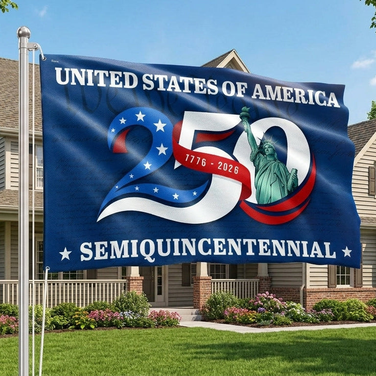 250th Anniversary United States of America Semiquincentennial Liberty Grommet Flag