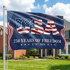 USA Independence Day Flag, 250 Years of Freedom We The People Grommet Flag