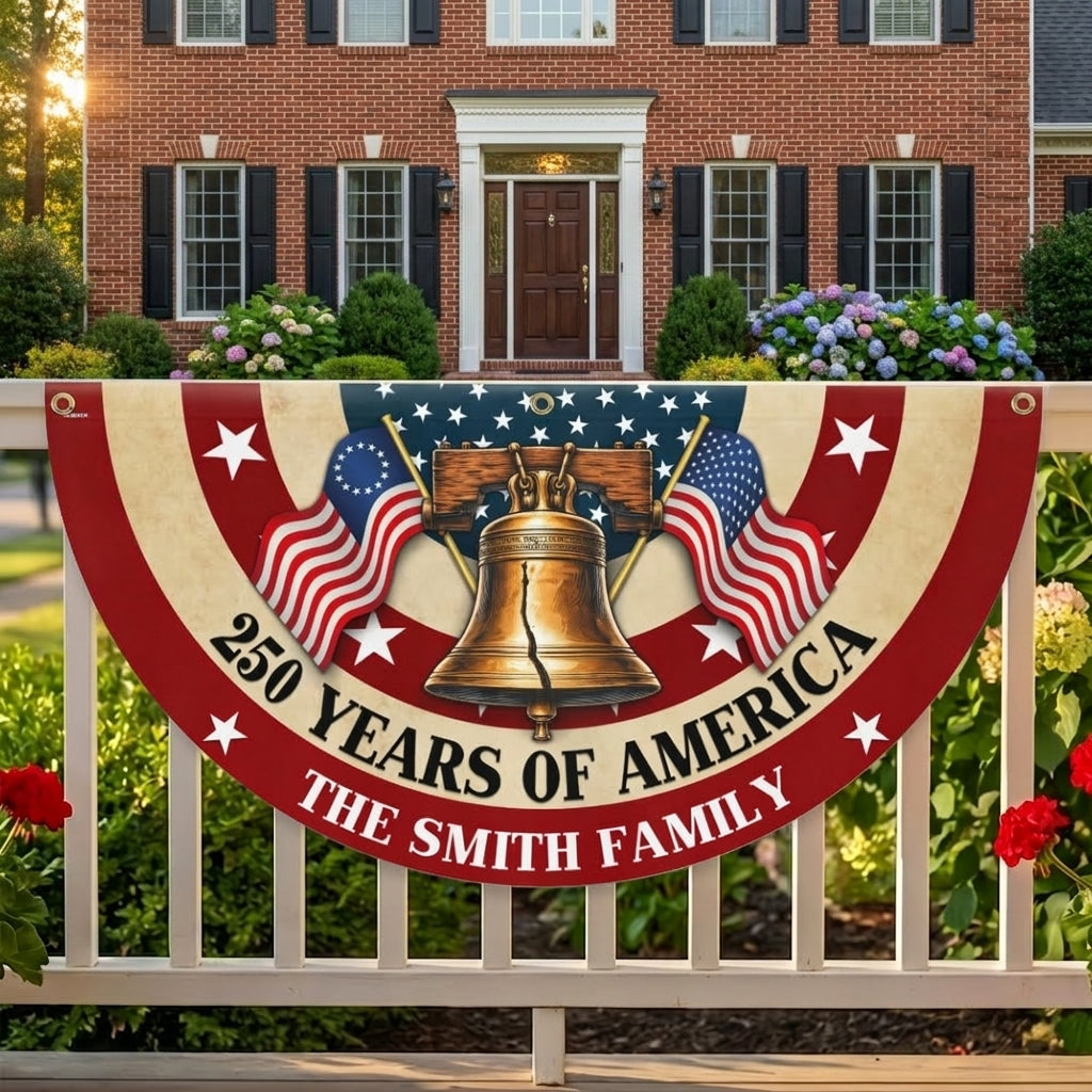 Personalized 250 Years of America Liberty Betsy Ross Vintage Fan Flag