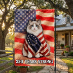 Ragdoll American Patriot Flag, 250 Years Strong Cat US Flag