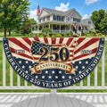 Celebrating 250 Years of Independence American Maps Retro Fan Flag