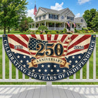 Celebrating 250 Years of Independence American Maps Retro Fan Flag