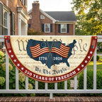 We The People 1776 2026 Patriotic Fan Flag, 250 Years of Freedom American Flag Decor