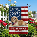 Patriotic American Dog Garden Flag, 250 Years Shih Tzu Dog 1776 2026 Flag