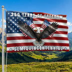 Patriotic 250 Years of Freedom Betsy Ross Flag Semiquincentennial Grommet Flag