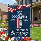 250 Years of Blessing God 1776 2026 Patriotic Flag 3-Day Shipping