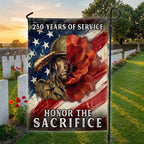 Memorial Day Flag,  250 Years of Service Honor The Sacrifice Poppy US Flag