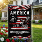 250 Years of America Semiquicentennial Garden Flag, Patriotic We The People 1776 2026 Decor