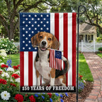 Dog American Flag, 250 Years of Freedom Beagle Dog US Flag