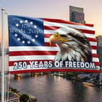 Patriotic 250 Years of Freedom, We The People 1776 2026 American Grommet Flag
