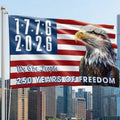 We The People 250 Years of Freedom Flag, 1776 2026 American Grommet Flag Decor