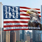 We The People 250 Years of Freedom Flag, 1776 2026 American Grommet Flag Decor