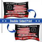 America 250th Anniversary 1776 2026 Custom Flag, Personalized We The People Patriotic Grommet Flag