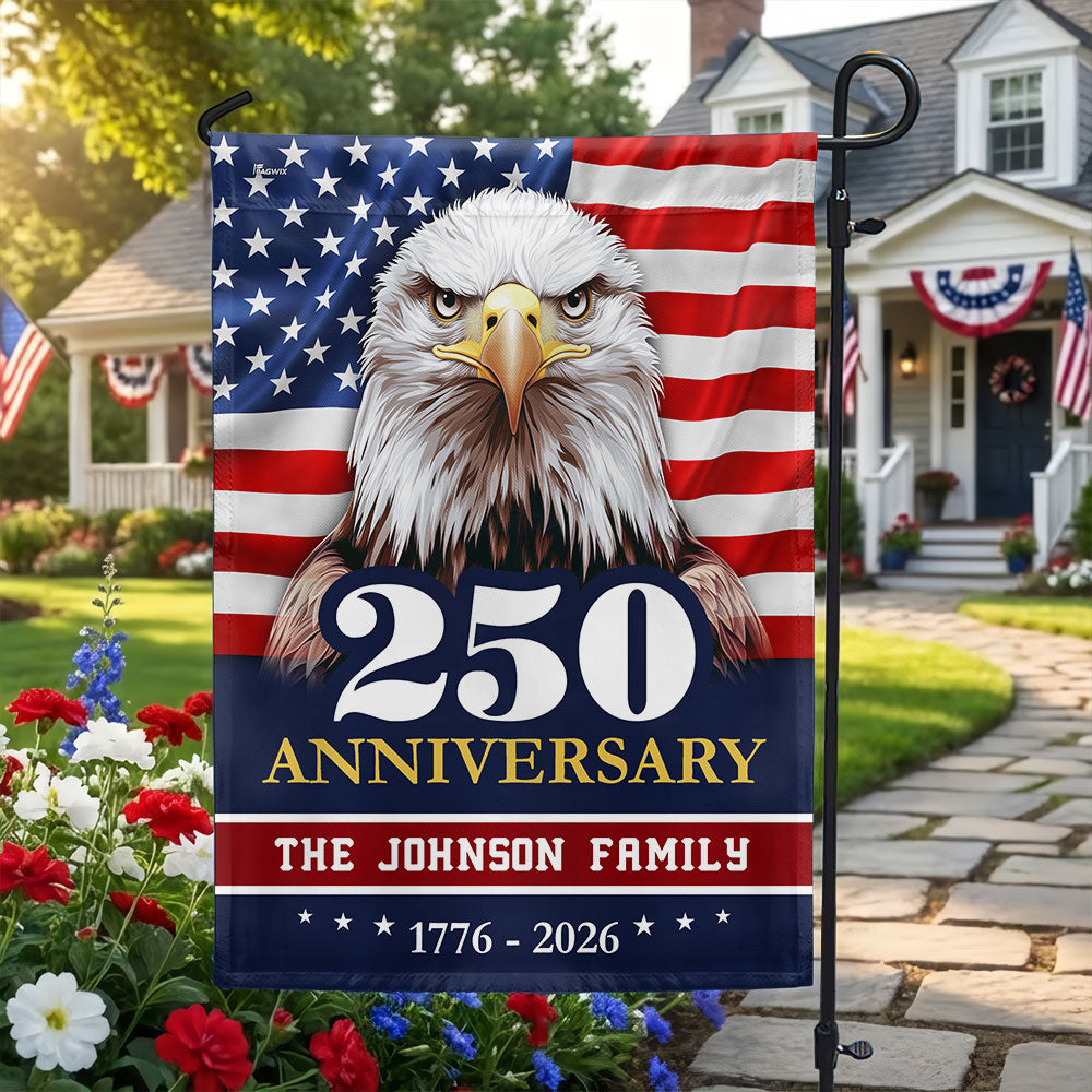 Personalized 250 Anniversary 1776 2026 USA, Patriotic Eagle Custom Name 