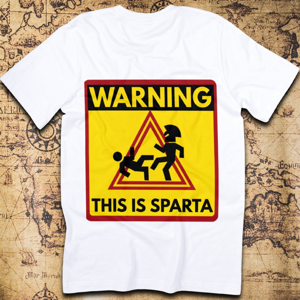 Warning This Is Sparta – Leonidas 300 Movie Parody T-Shirt