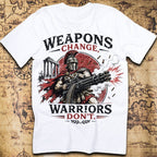 Weapons Change, Warriors Don't Roman Soldier Minigun T-Shirt