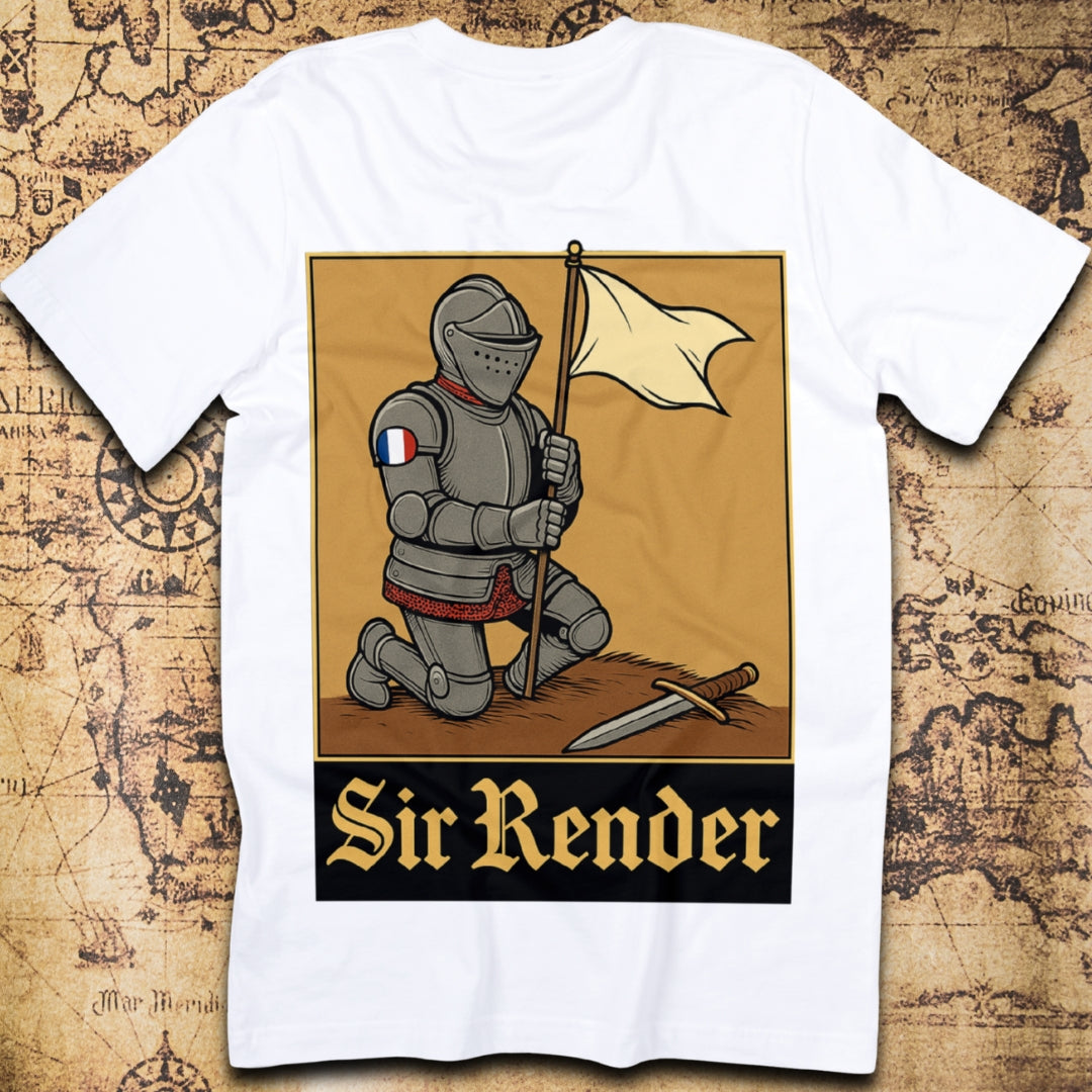Sir Render – The Knight Who Always Knows When to Quit | Funny Medieval History T-Shirt