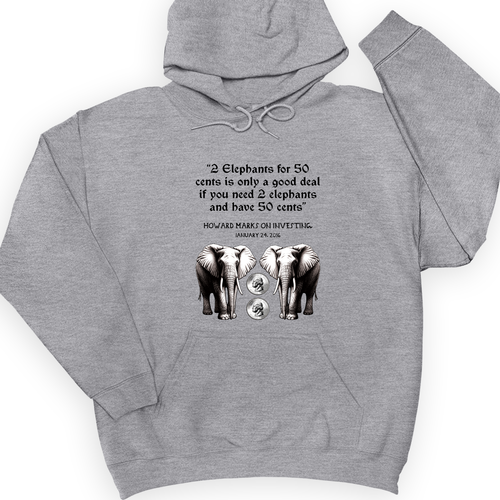 2 Elephants for 50 Cents Hoodie