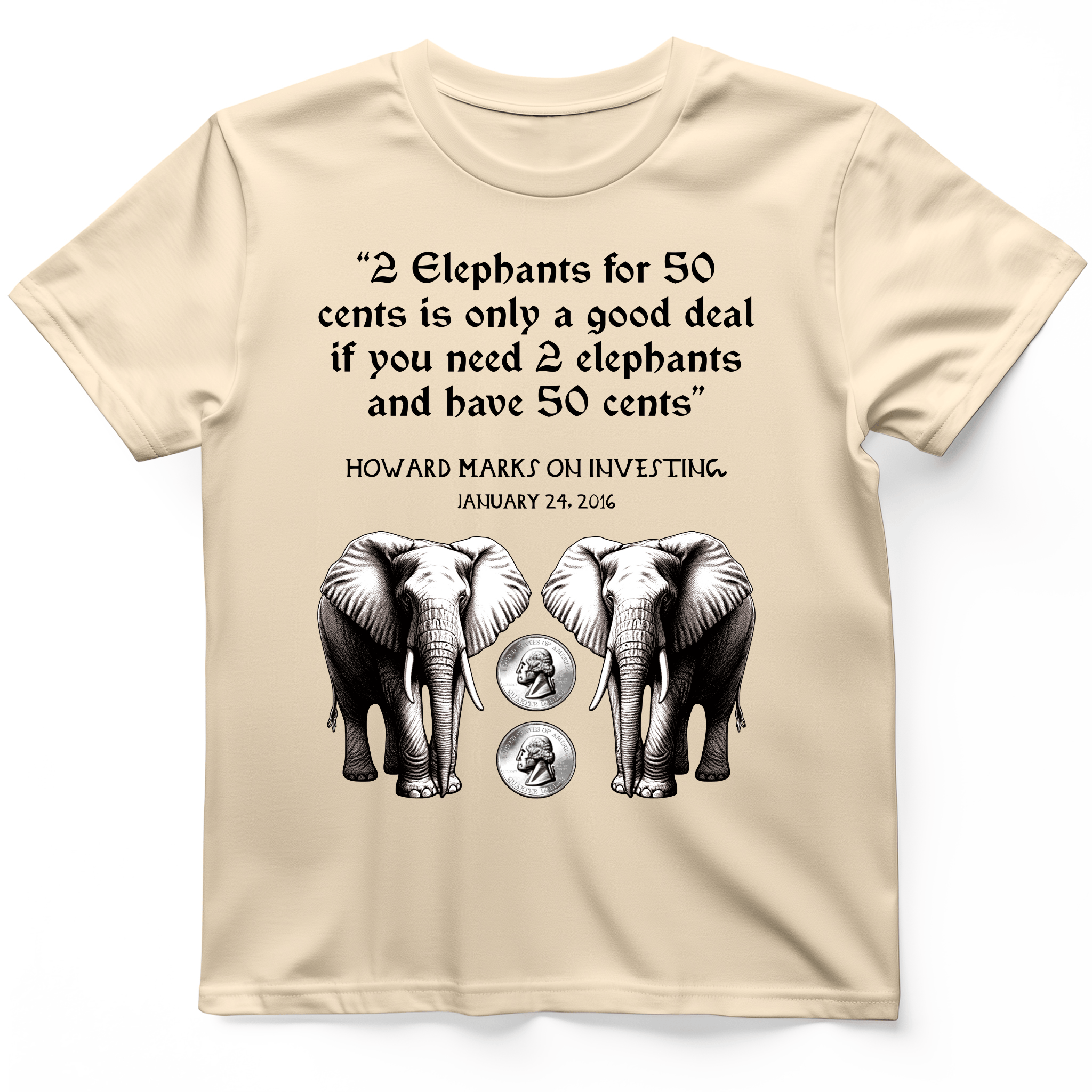 2 Elephants for 50 Cents T-Shirt
