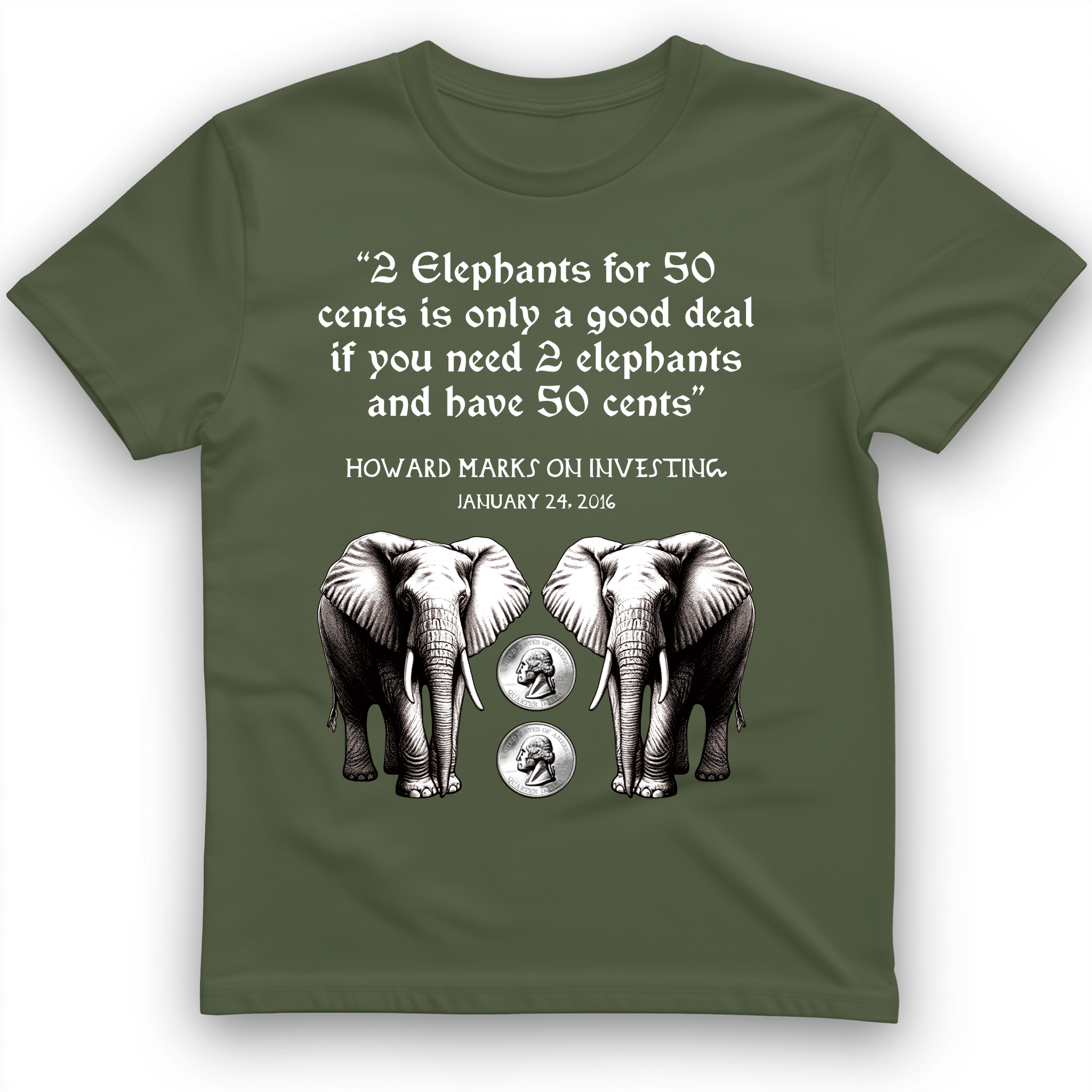 2 Elephants for 50 Cents T-Shirt