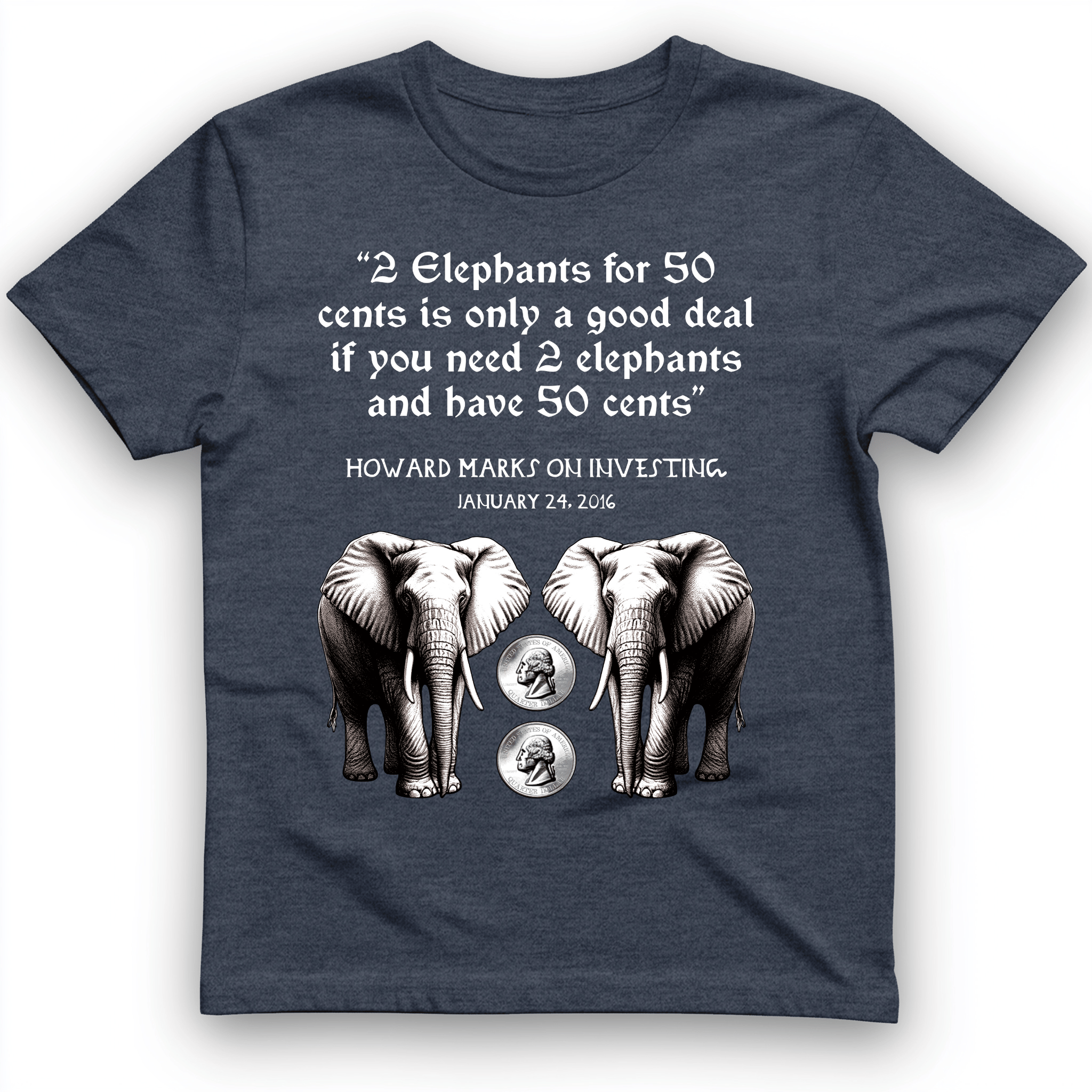 2 Elephants for 50 Cents T-Shirt