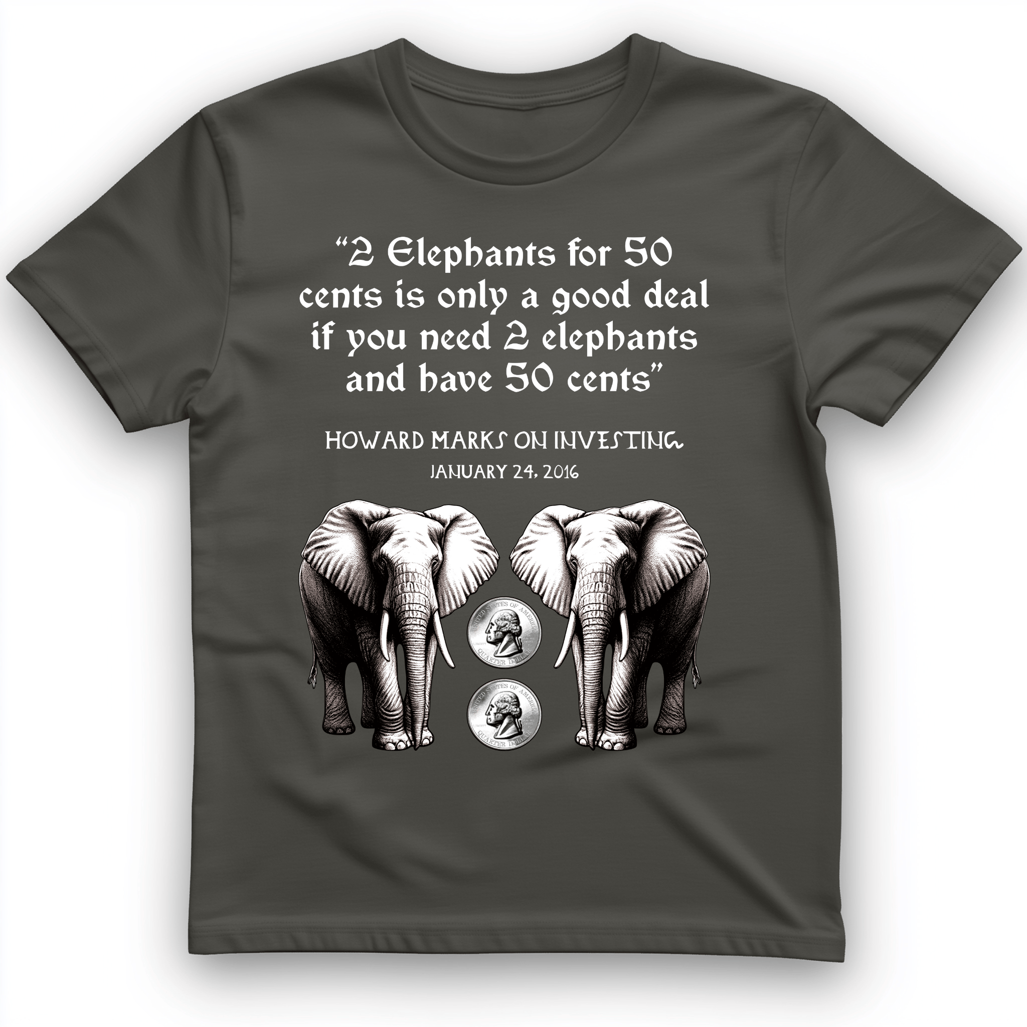 2 Elephants for 50 Cents T-Shirt