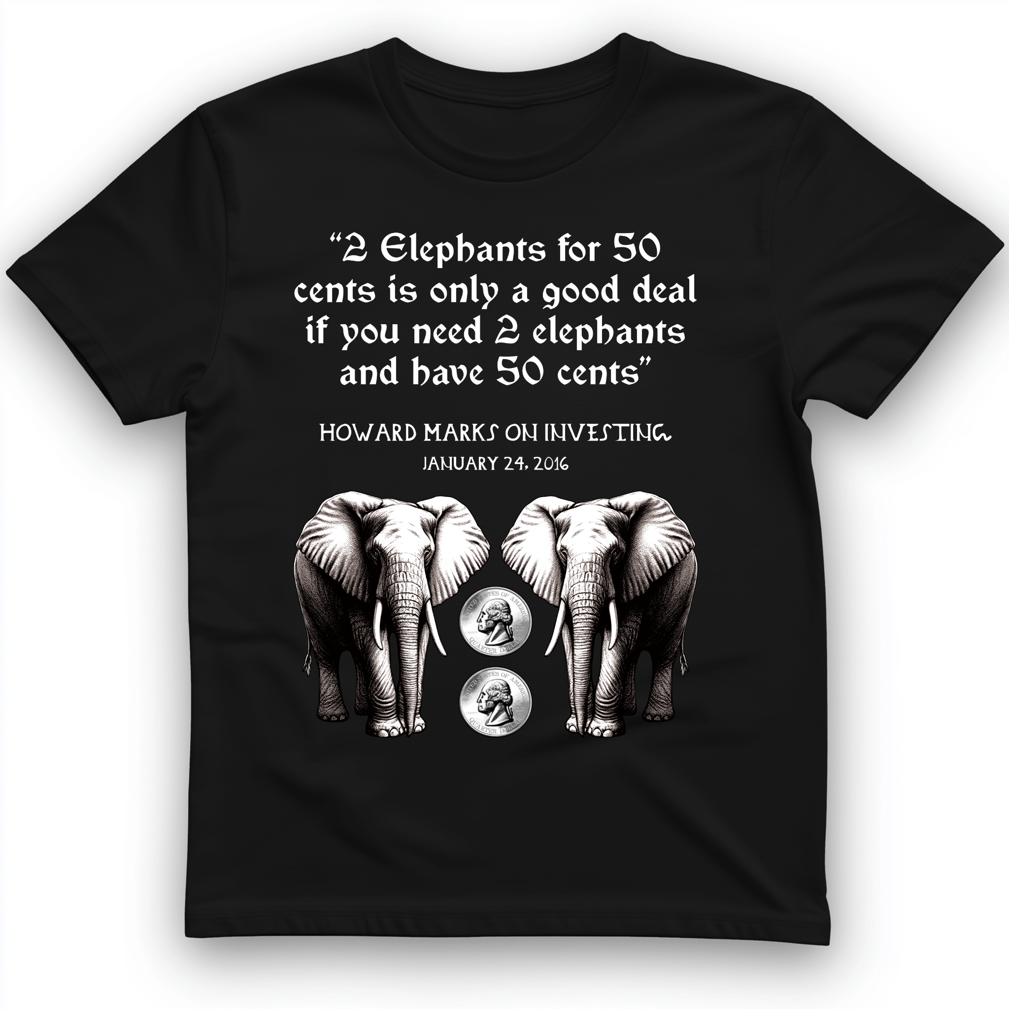 2 Elephants for 50 Cents T-Shirt