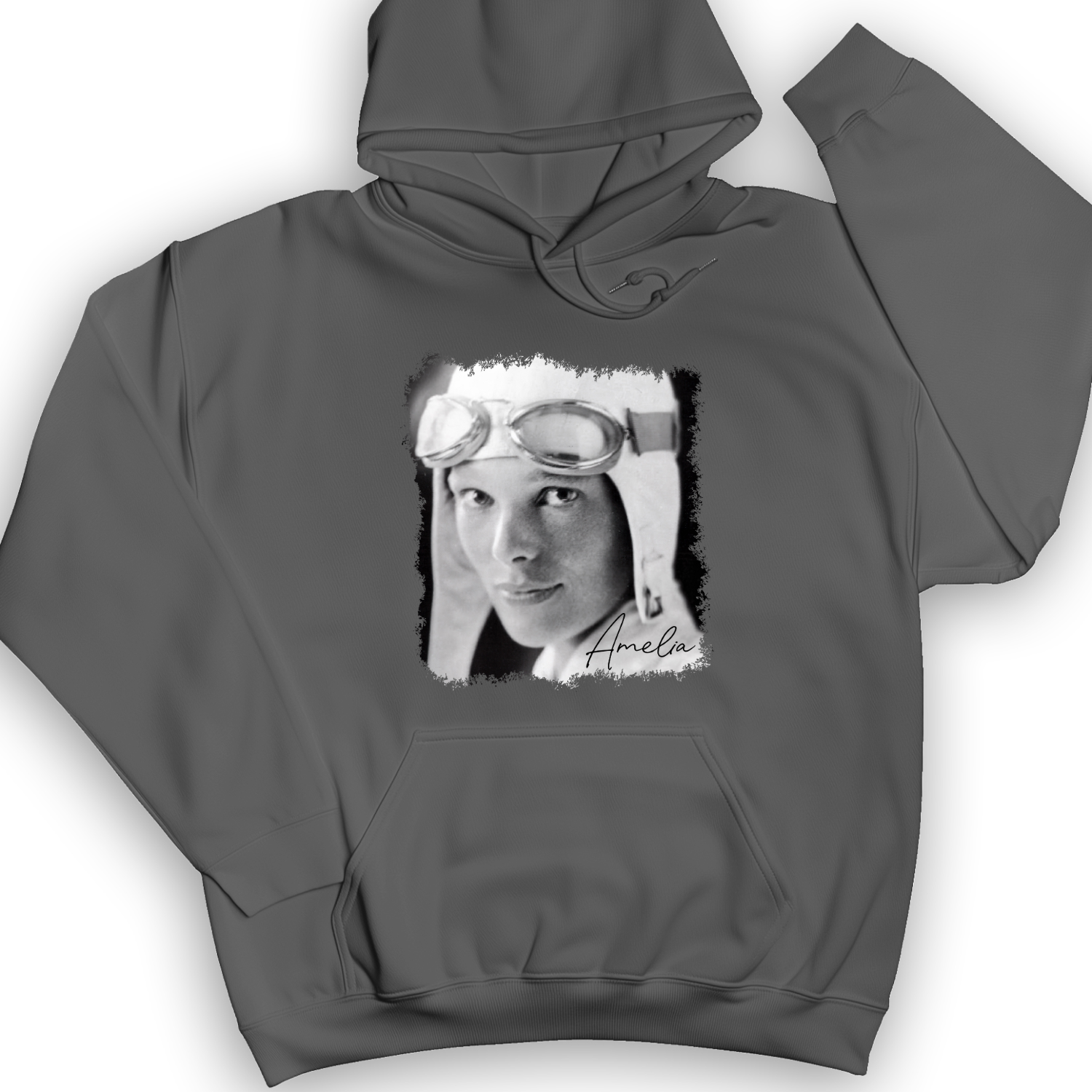 Amelia Earhart B&W Hoodie