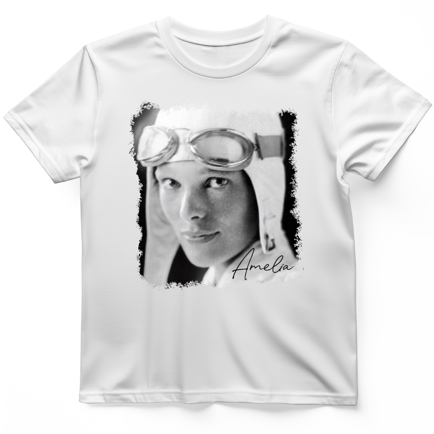 Amelia Earhart B&W T-Shirt